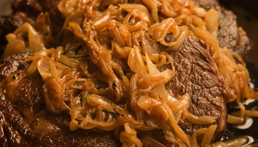 Pan-Roasted Steak with Browned Onions