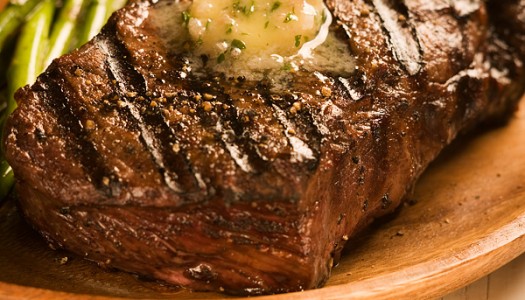 Fire-Grilled Steak with Steakhouse Butter